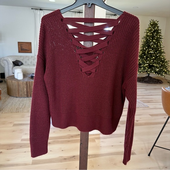 Miss Selfridge Back Lace Sweater - Picture 2 of 4